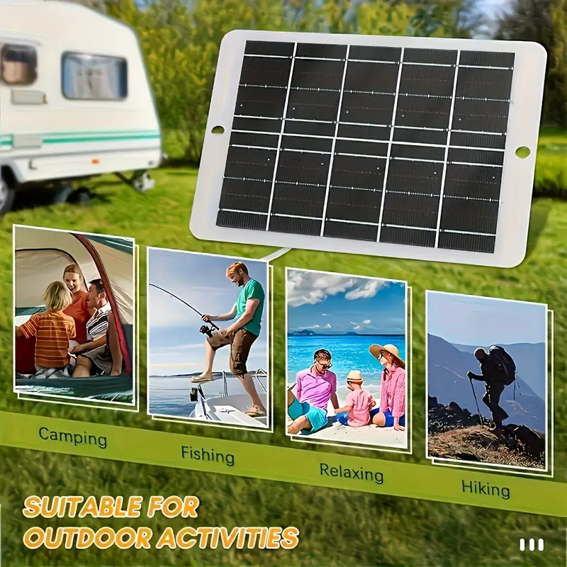 1pc portable solar charger lightweight and convenient can charge mobile phones flashlights sports cameras small fans and other devices Product details 6
