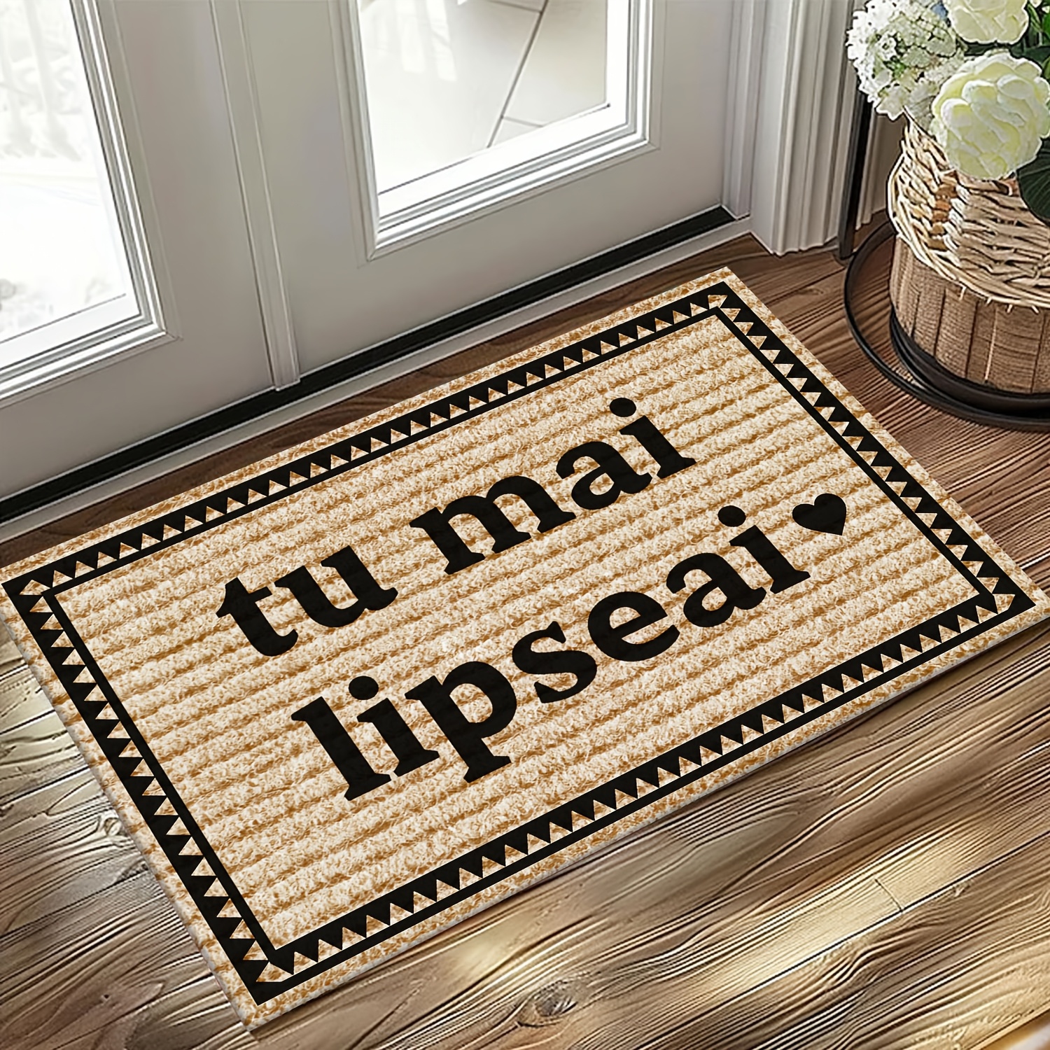 1 bucată Covoraș de bun venit distractiv, ușor, lavabil, potrivit pentru intrări, bucătării, sufragerii, dormitoare și decorul casei