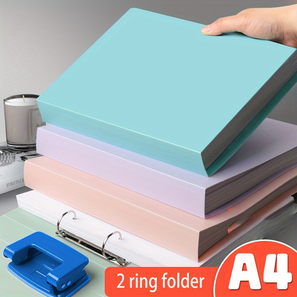 

1pc A4 D-ring Binder, Pp Plastic File Organizer, Suitable For Office Supplies Plastic Folder Ring Binder