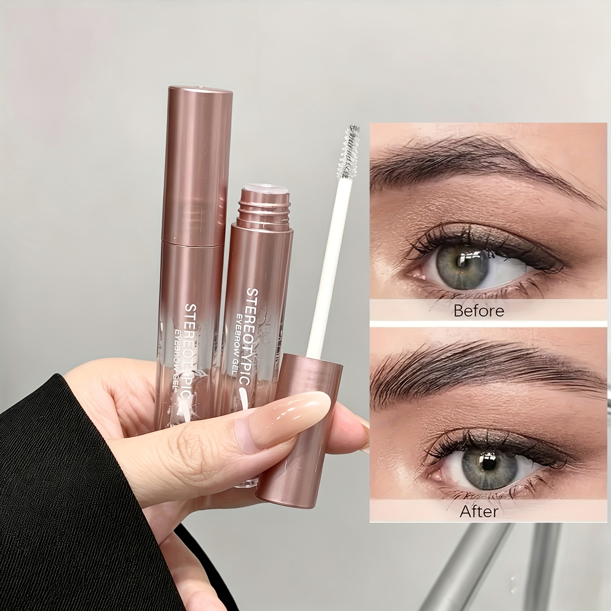 2pcs/set, Eyebrow Setting Gel, Clear Eyebrow Raincoat Gel, Defines Each Hair, Effortlessly -dimensional Plush Look