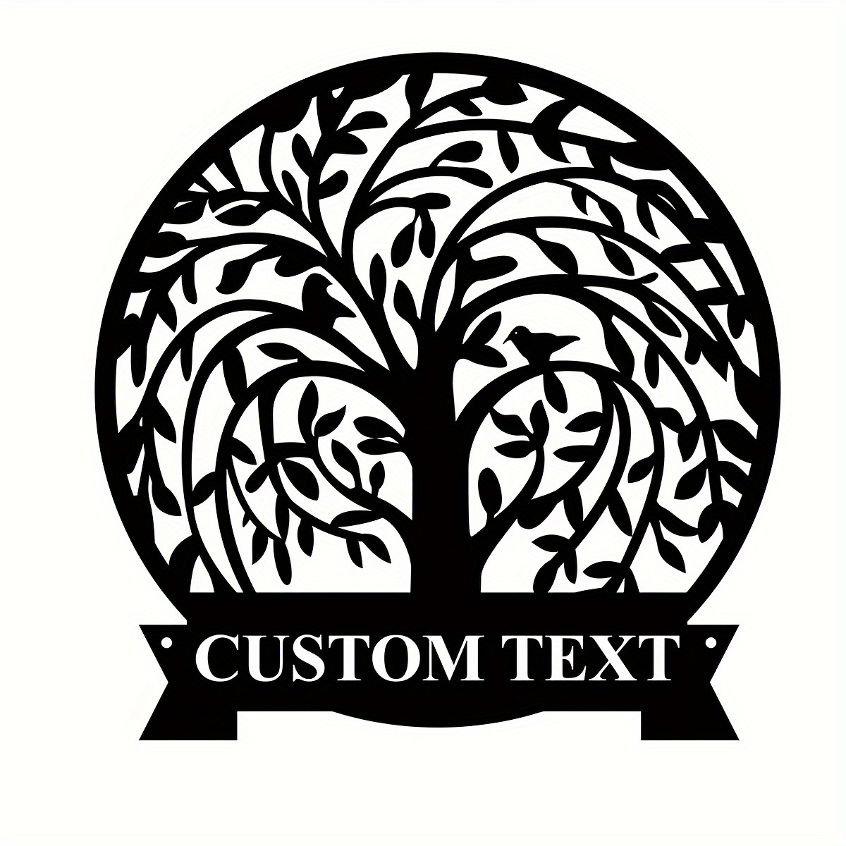 TEMU Personalized Metal Wall Art Featuring A Tree Of , Ideal For Family Name Displays And Home Decor, Perfect As A Housewarming Gift