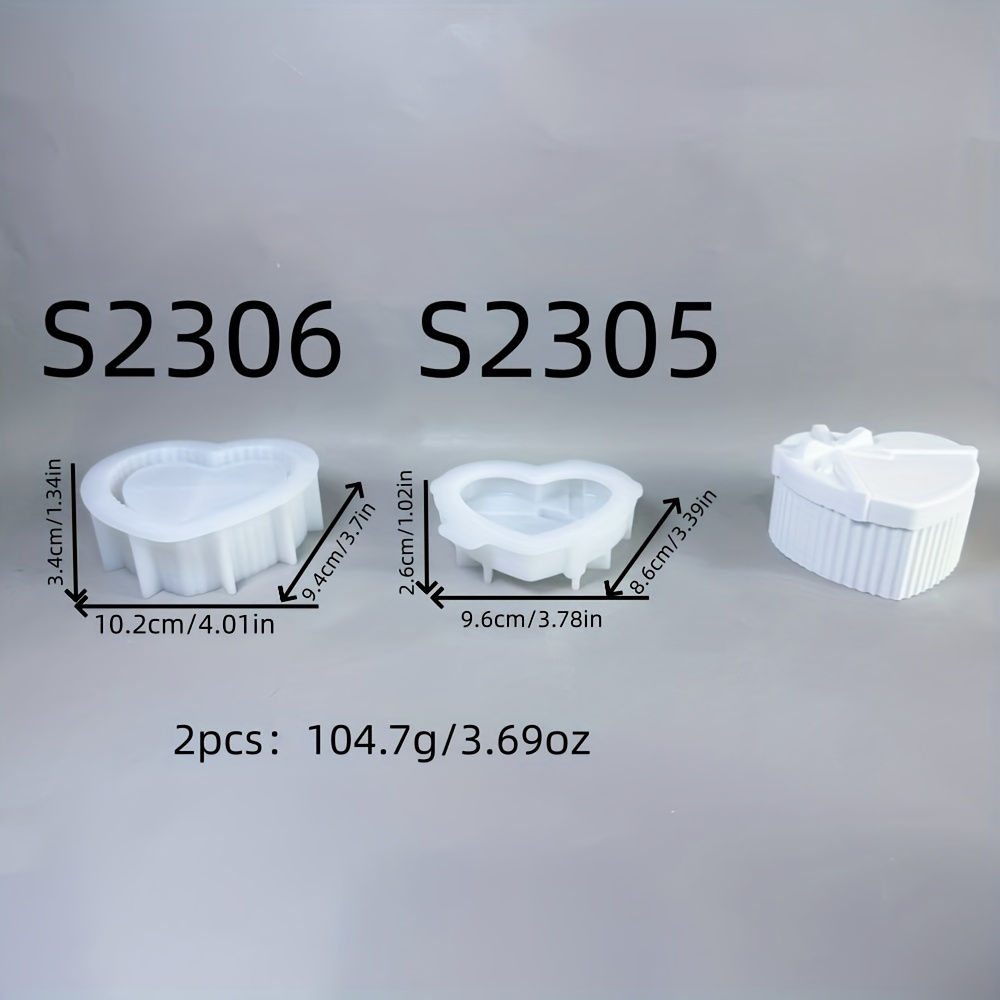E-shop Harz-Silikonform Liebes-Geschenkbox Aufbewahrung dreidimensionales Ornament Silikonform DIY-Kerzen-Silikonform Gips-Ornament-Silikonform