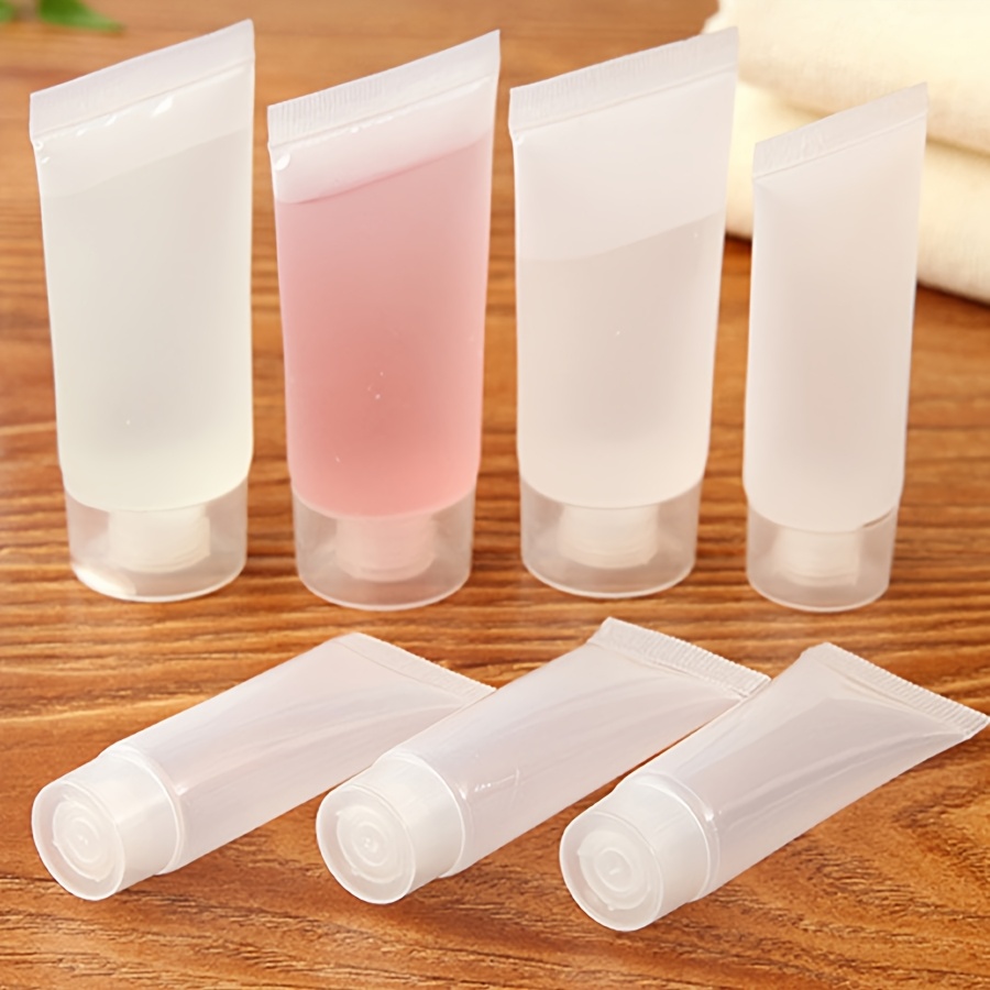 TEMU 10pcs St.siabe Refillable Travel Bottles With Lids, 10ml/30ml - Clear Plastic Cosmetic Containers For Lotions, Shampoos, Creams, And More -