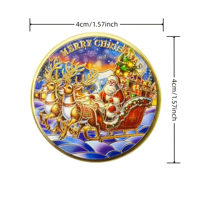 2 шт. уникальный коллекционный рождественский набор памятных санта-клауса, сделанных из железа, разноцветный, в качестве подарка подробные сведения 3