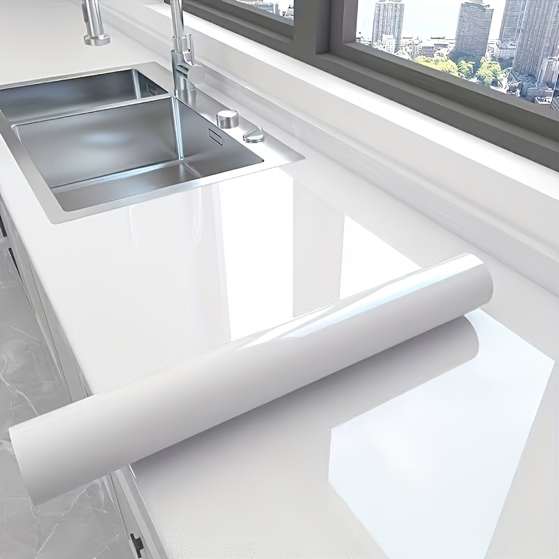 TEMU 1 Roll 15.75inch Glossy Marble Wallpaper | Self-adhesive, Easy To Clean And Install, Suitable For Living Room, Bedroom, Kitchen, Dining Room,