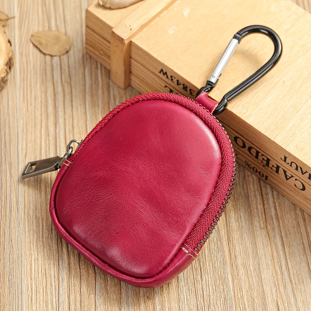 1pc mini genuine leather coin purse vintage simple cowhide