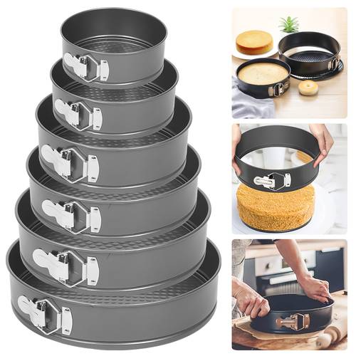 6pcs set round cake molds diameter range 11 99 28cm kitchen essentials bottomed round mousse honeycomb cake molds high strength baking tools for wedding ideal for christmas halloween easter thanksgiving