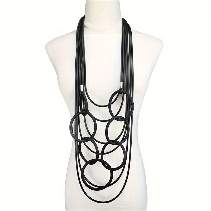 Boho Tribal Style Long Statement Necklace