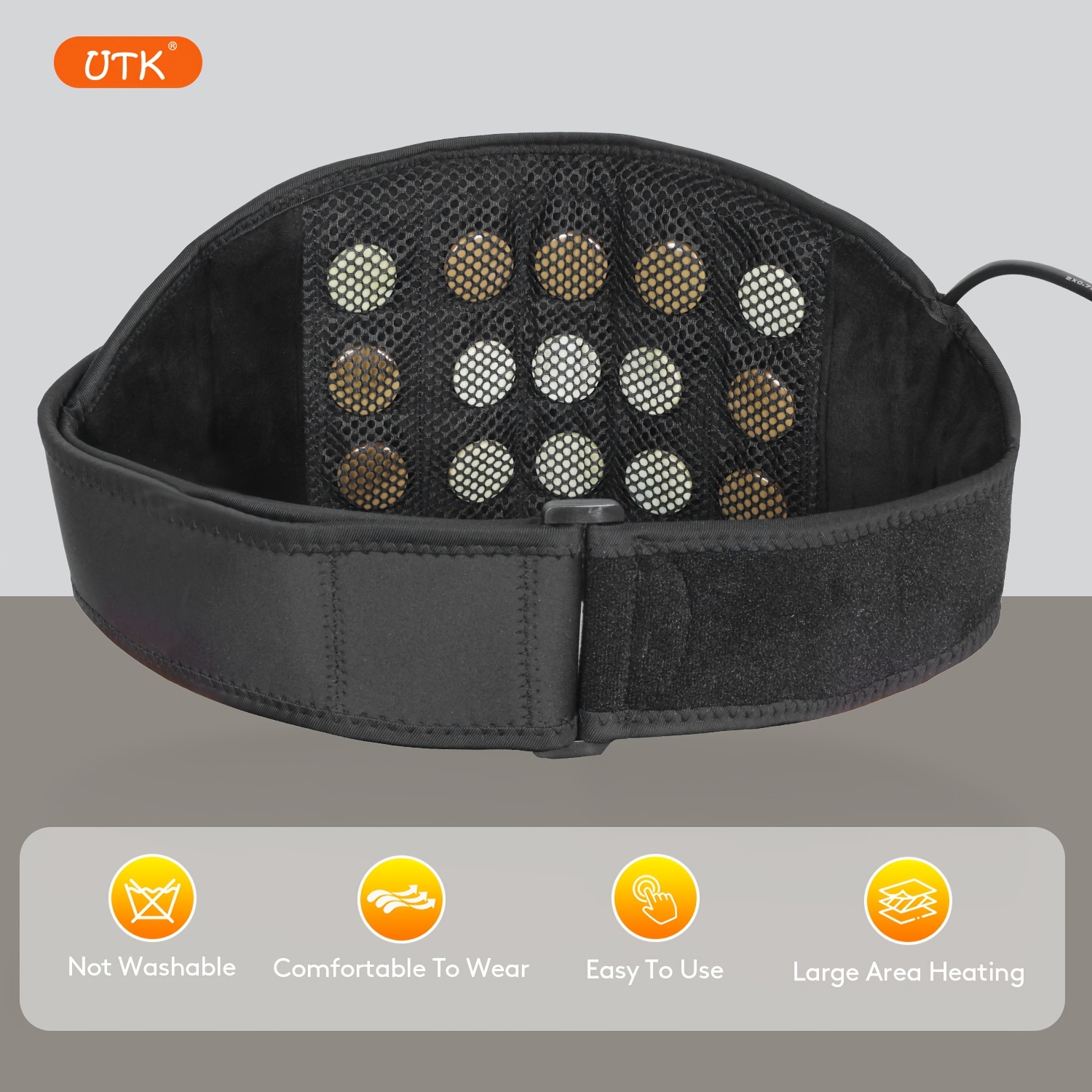 utk heating pad with massager for back portable lower back massager heating pad wearable heating pads for cramps with heat auto off birthday gifts for mom dad 58 Product details 5