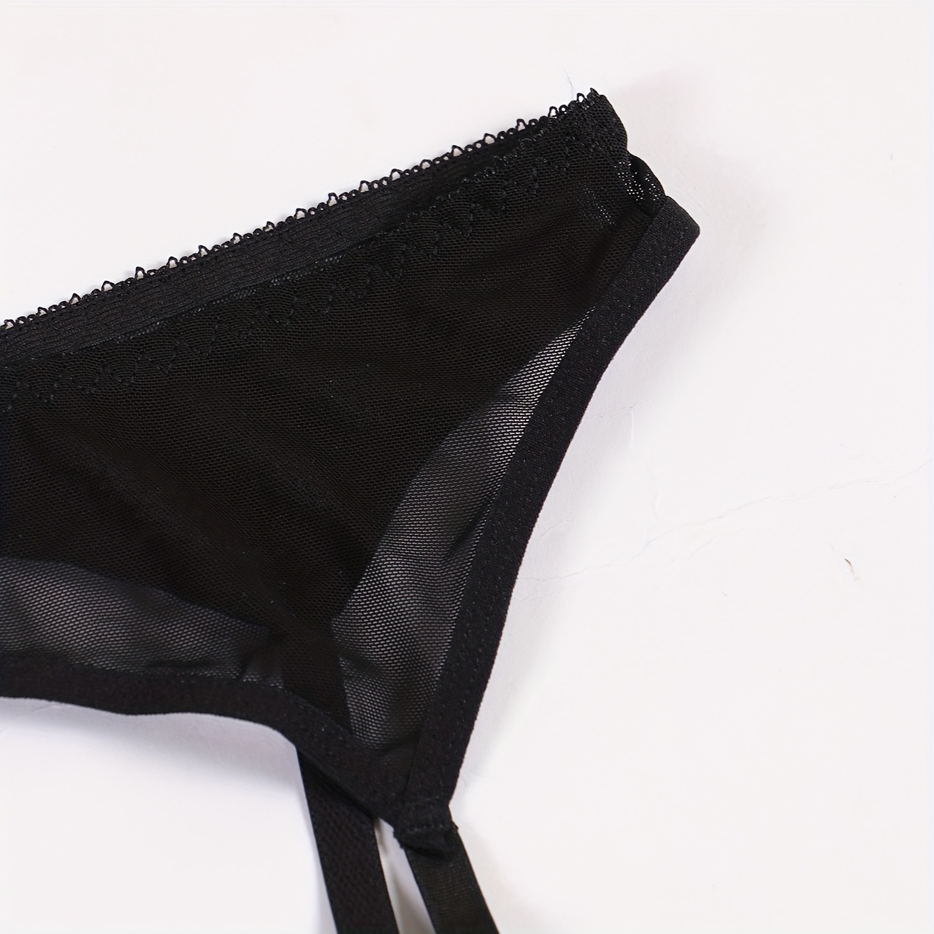 womens black mesh semi sheer garter belt elastic leg - Temu Netherlands