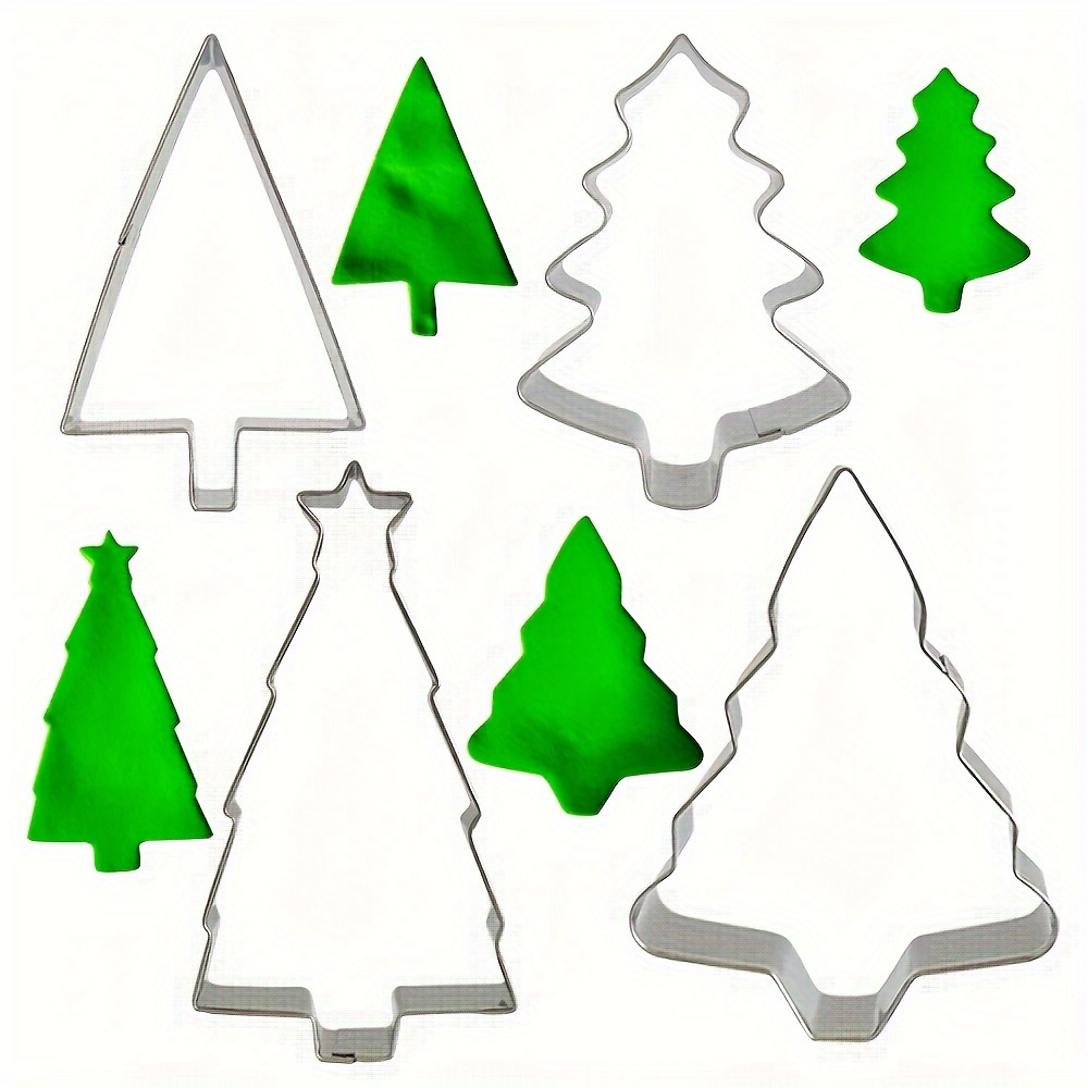 

24-piece Christmas Tree Cookie Cutter Set With Piping Bag - Stainless Steel Biscuit Cutters For Holiday Baking - Versatile Shapes For , Thanksgiving & Christmas Festivities