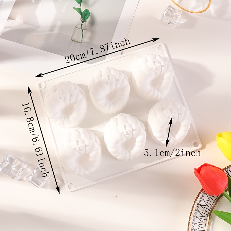 TEMU Large Raspberry French Mousse Silicone Mold, 6-hole Food Grade Fruit Baking Mold For Dessert Cake Decor, Chocolate Jelly Candle Making