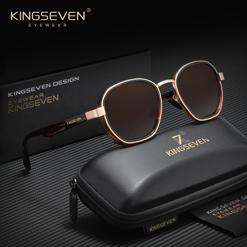 KINGSEVEN Очила от премиум качество за мъже и жени, с минималистичен дизайн, който се прибира без усилие във всякакви случаи, защитаващи очите ви и подчертаващи вашето уникален стил.