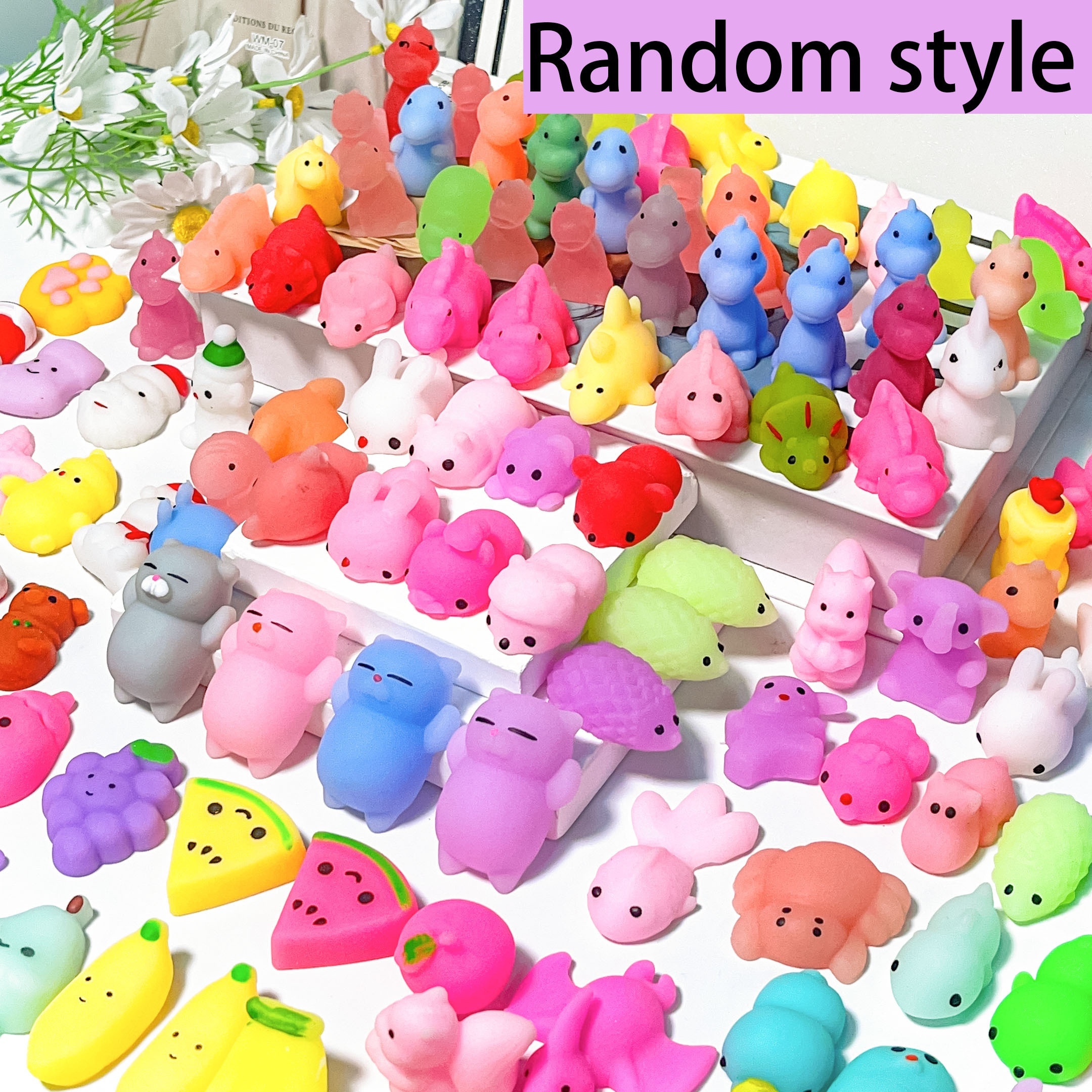 Random Style Color Kawaii Squishies Mochi Squishy Toys Bulk - Temu