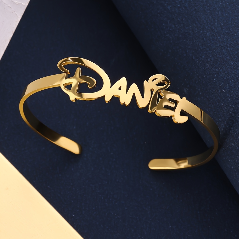 

New Personalized Fashion Simple Trendy Diy Name Opening Bracelet