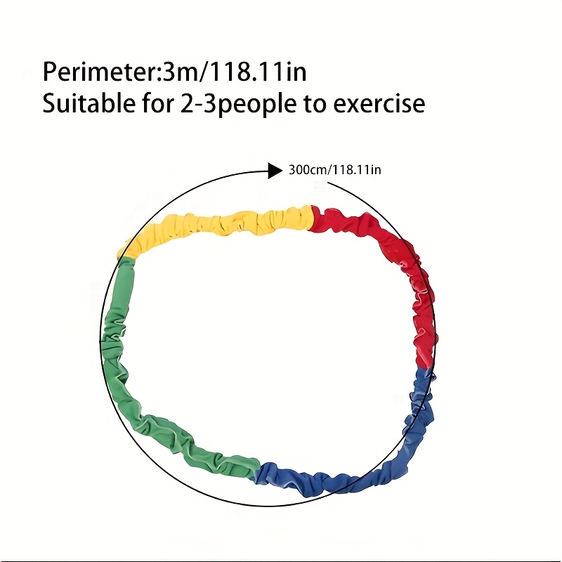 TEMU 1pc Adjustable Resistance Tug Rope With Latex Weighted Ends - (multicolor) Training Equipment For Team Building, Party Games, Fitness - Suitable