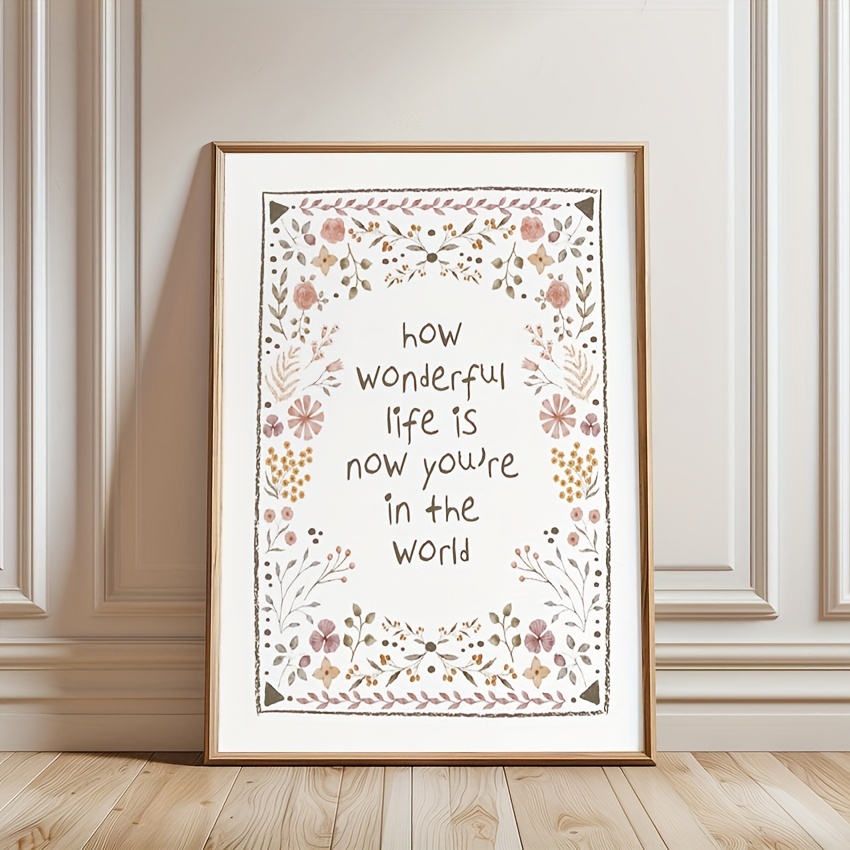 E-shop 2D Flat, 2D Flat, ., , 2D, Flat, Wie schön das ist mit Wandkunst für ein Babyzimmer im Bohemian-Stil, Blumen Wandkunst für ein Kinderzimmer,