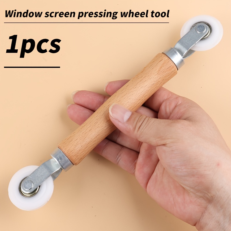 Complete Screen Window Installation Kit - Includes Replacement Tools, Tension Wheels With Wood/plastic Handles, Wire Mesh And Rubber Seal Fasteners