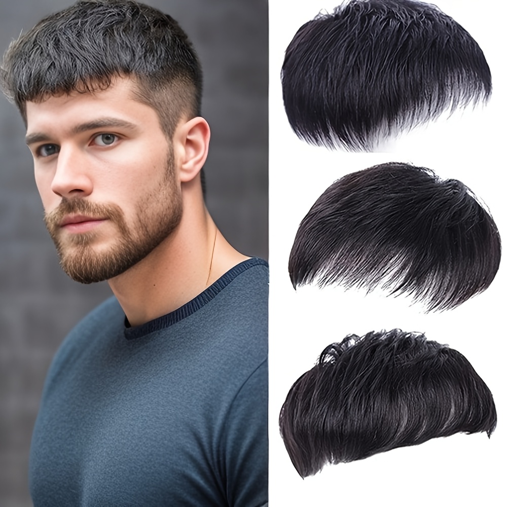 

1pc Men's Short Hair Topper - Invisible Clip-in Volume , , 100% Density, , Lace Front For Tones