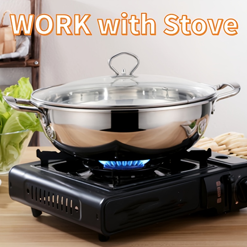 large dual compartment hot pot chinese style thickened Temu Oman