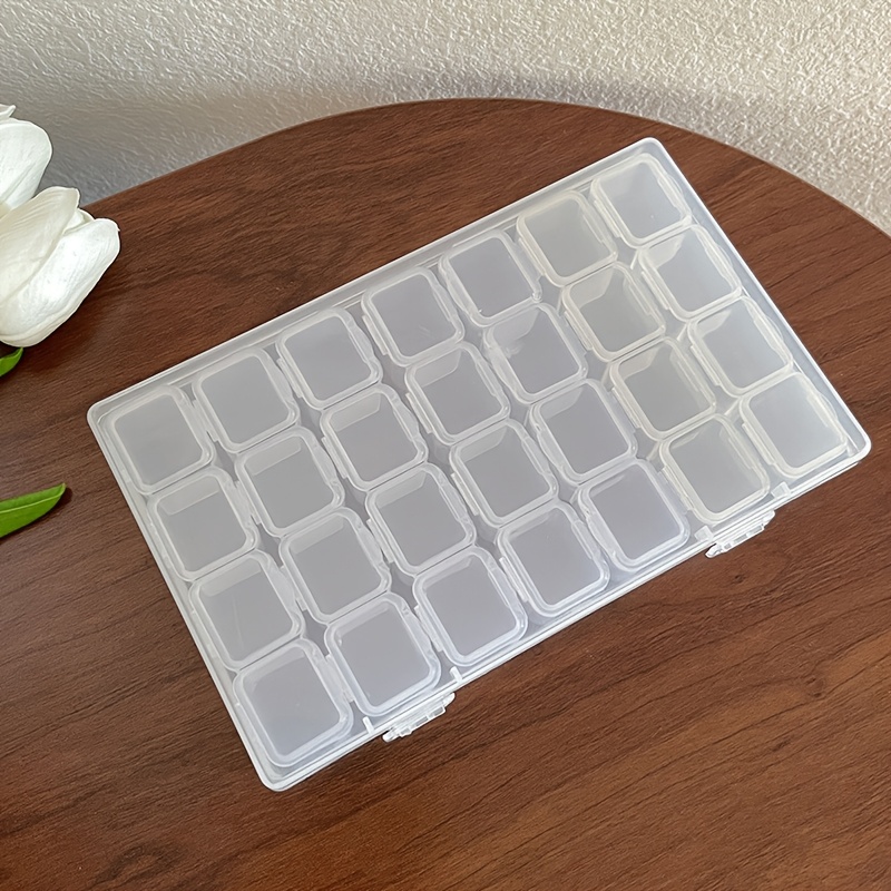 3pcs accessories storage box detachable 28 grid transparent box desktop storage box jewelry box detachable storage box suitable for jewelry jewelry beaded items organizing box Product details 2