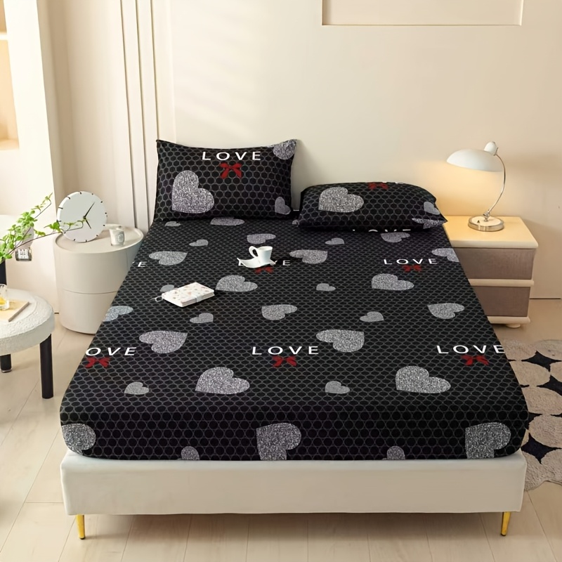 TEMU Ensemble de literie 3 pièces toutes , comprenant 1 drap-housse confortable et 2 taies d'oreiller (garnitures d'oreiller non incluses), adapté à