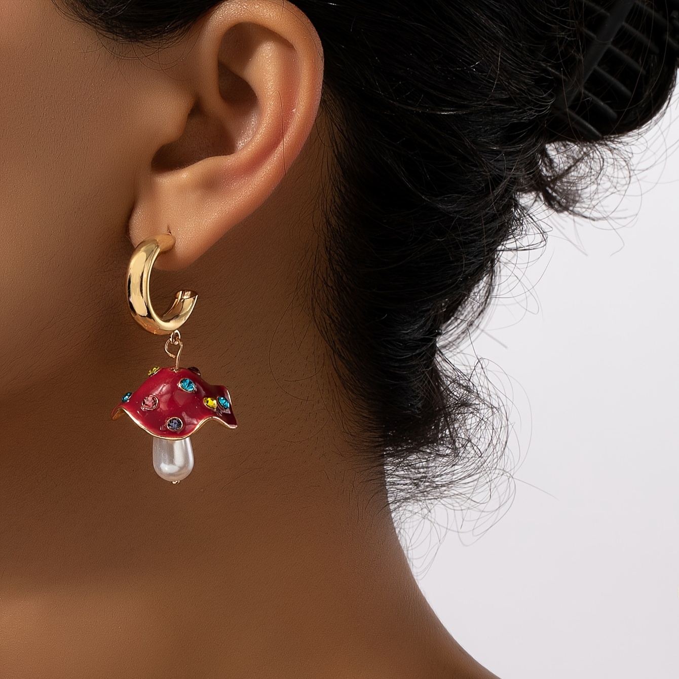 

Festive Alloy Mushroom Earrings With - Parties And Holidays