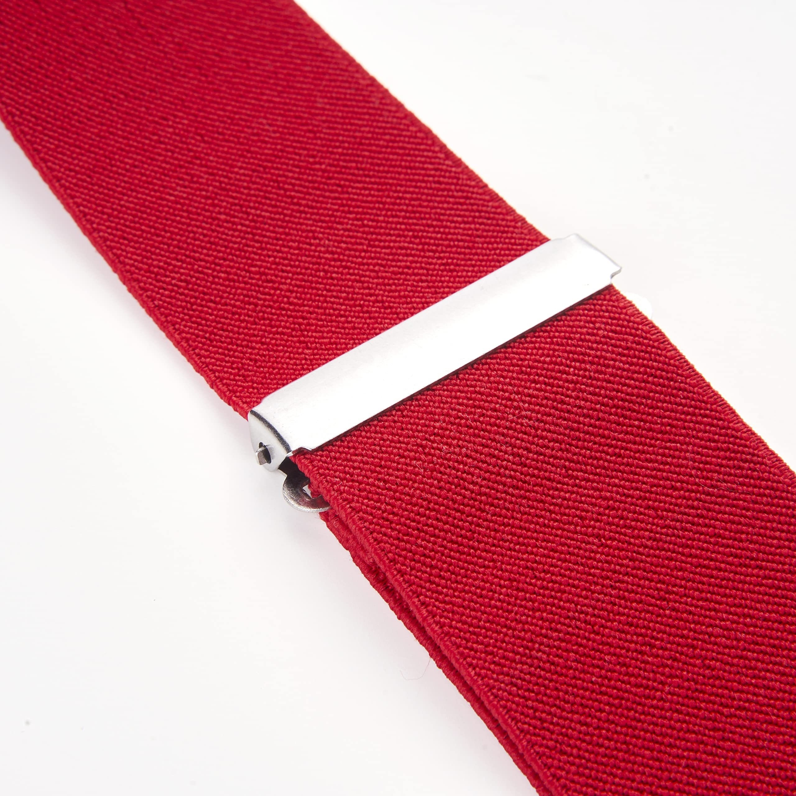Mens X-back Adjustable Solid Straight Suspenders