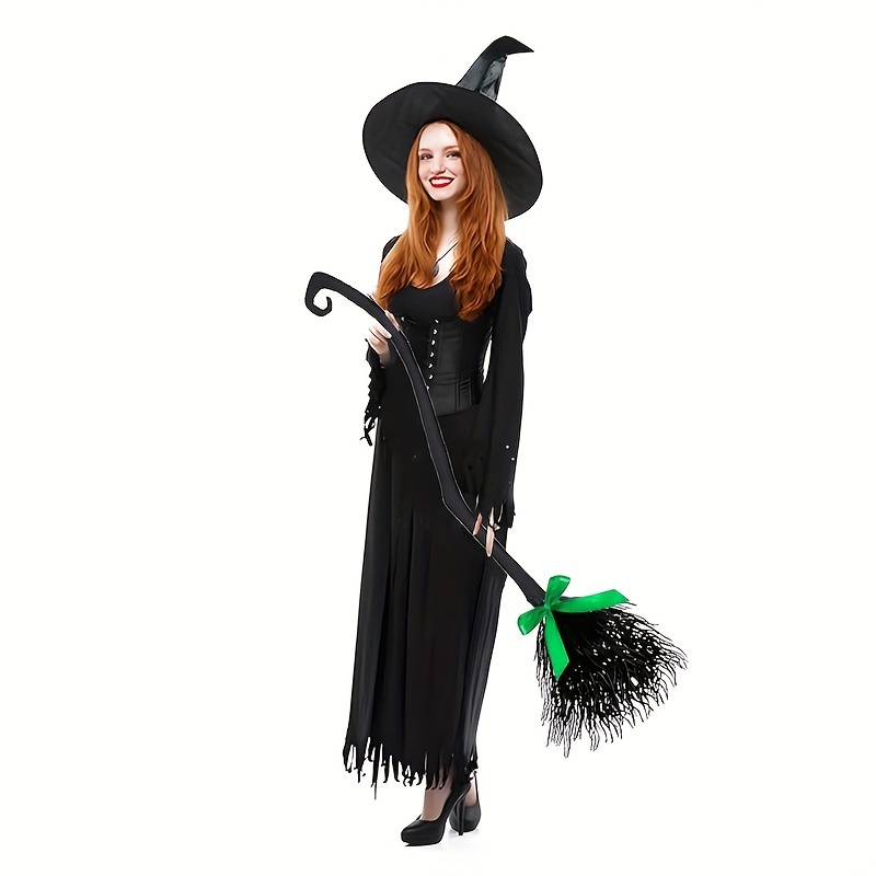 Lot De 2 Balais De Sorcière Halloween En Maille – Accessoire Cosplay, Décoration Costume Sorcière, Accessoire Parfait Pour Carnaval, Mascarade & Fête à Thème