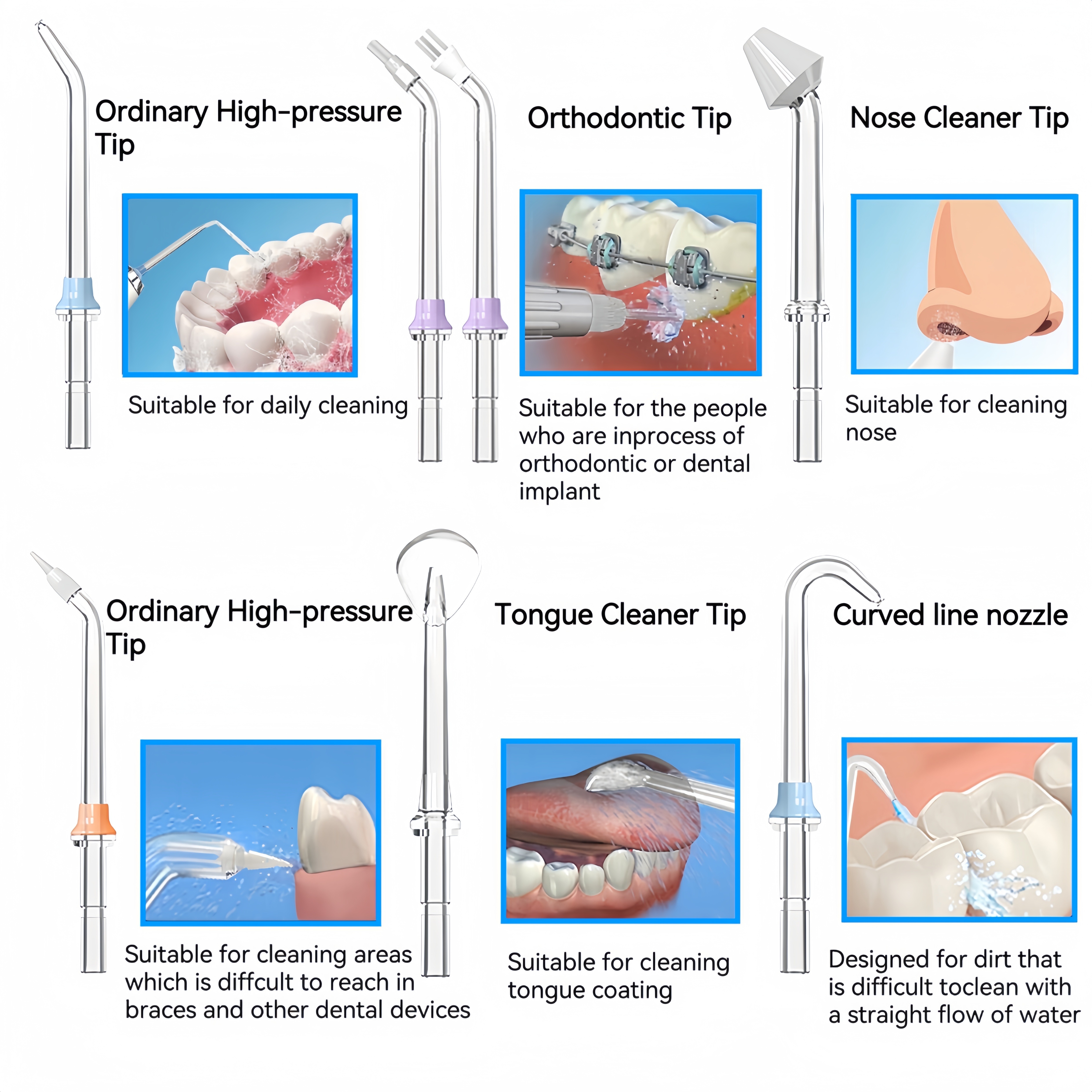 Water Flosser Tooth Picker - 3 Modes Of Dental Oral Irrigator, Portable & Rechargeable Personal Orthodontic Supply Water Tooth Cleaner Choose For Home Travel details 1