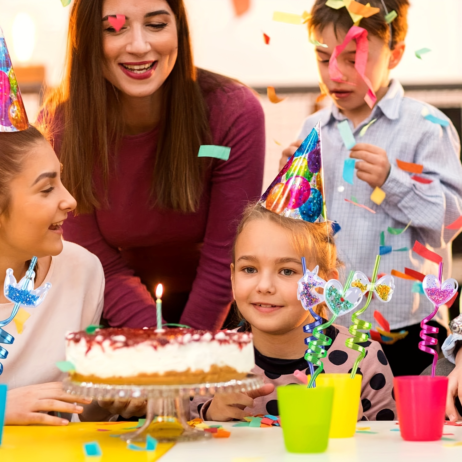 20 pack enhjörningshjärta glittrande sugrör återanvändbara - Temu Sweden