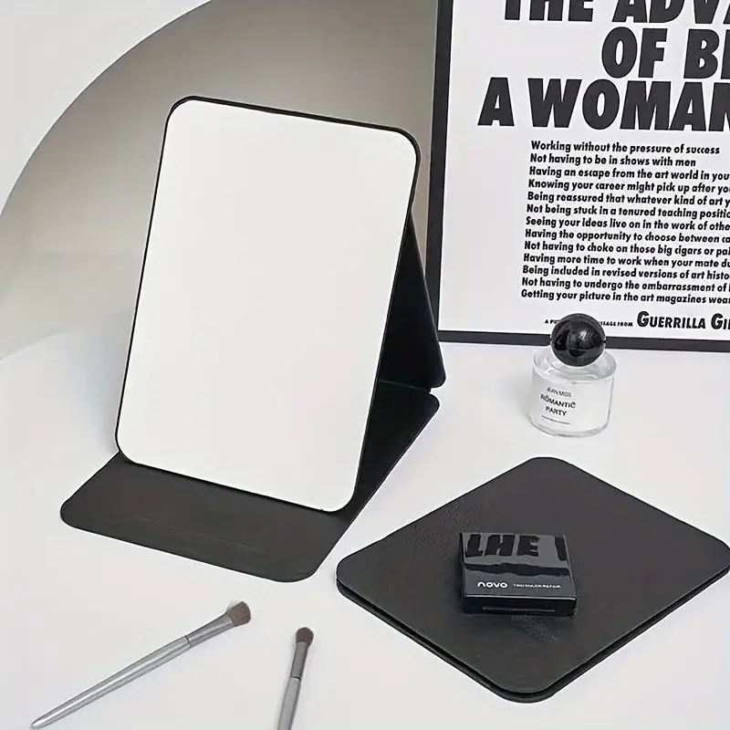 opvouwbare make-up spiegel, draagbare bureauspiegel voor vrouwen, studenten, klaslokaal, studentenhuis, hd tafelcosmetische spiegel, make-up vanity spiegel, details 2