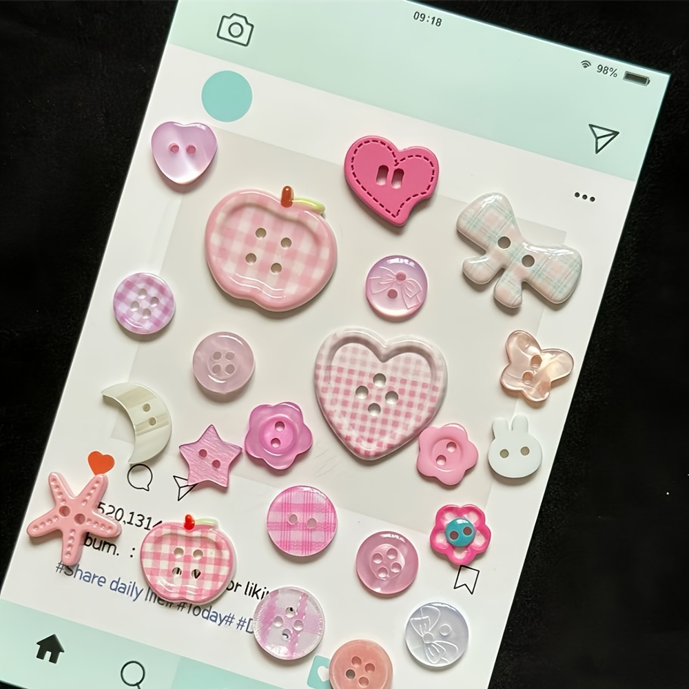 TEMU 10 pezzi Rosa Stile Girly Stile Casuale Nuovo Conto Bancario Decorazione Abbigliamento Confezione Fai da Te Tessuto Aggiunte