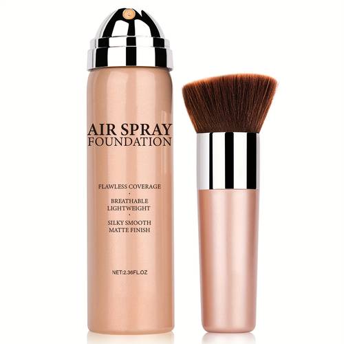 flawless airbrush foundation high coverage foundation smooth creamy matte spray foundation makeup kit for mature light beige with