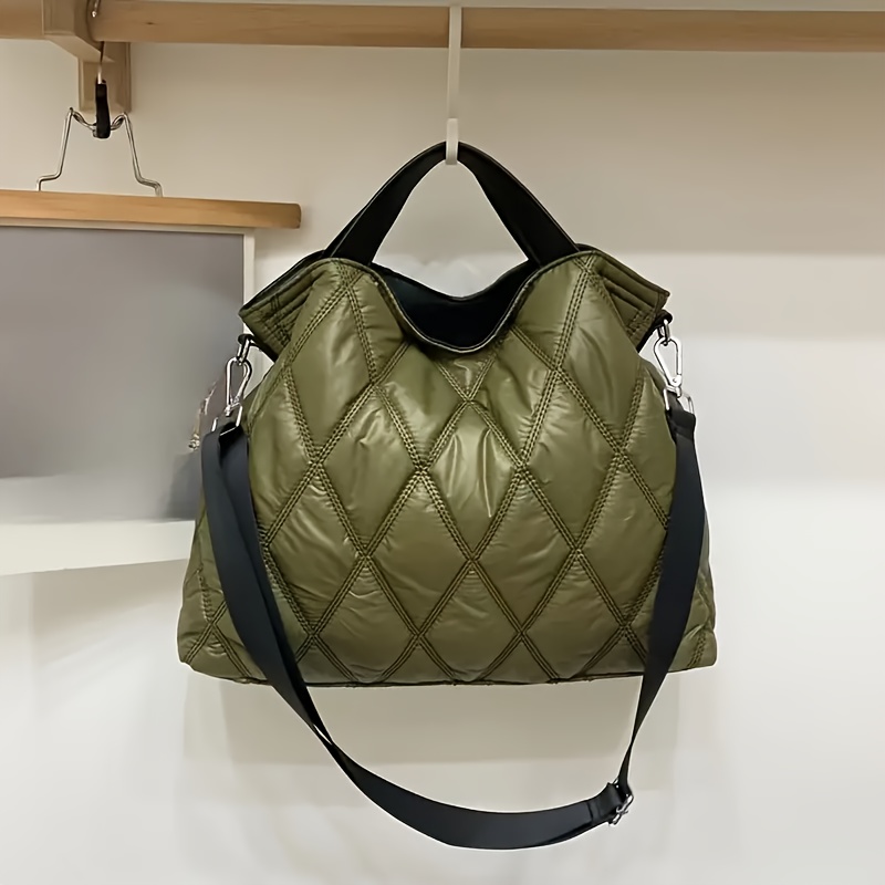 

Padded , Checked , Diamond-shaped Shoulder Bag, Shoulder Pad Ladies