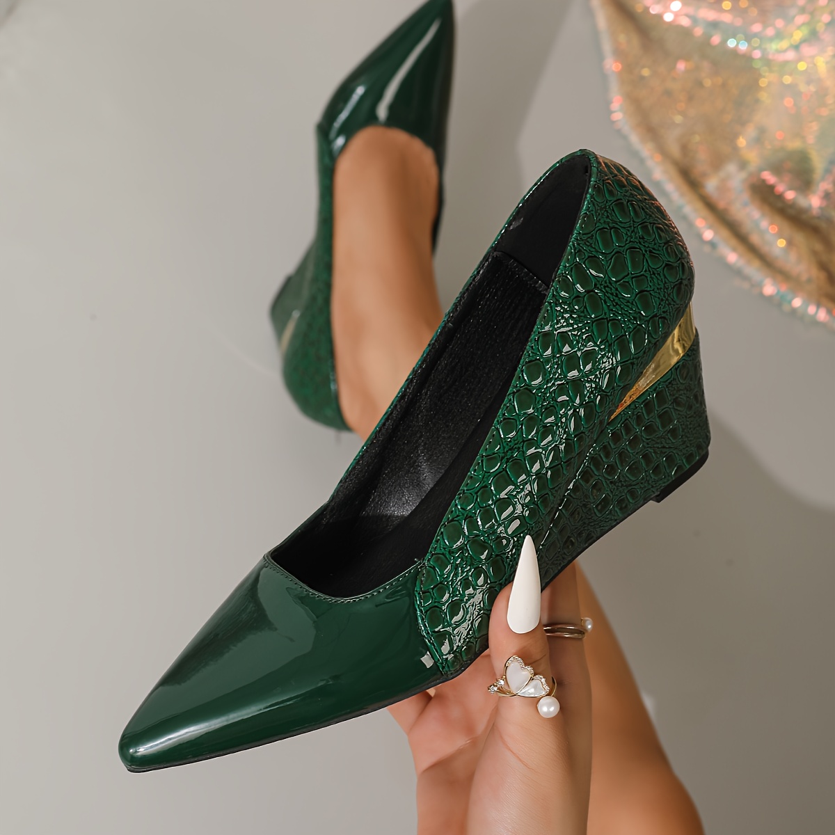 open lace back dress Lucille Edwardian Oxfords (Green/Black) – American Duchess