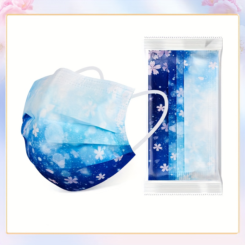 10pcs Romantic Floral and Starry Sky Print Women's Face Masks