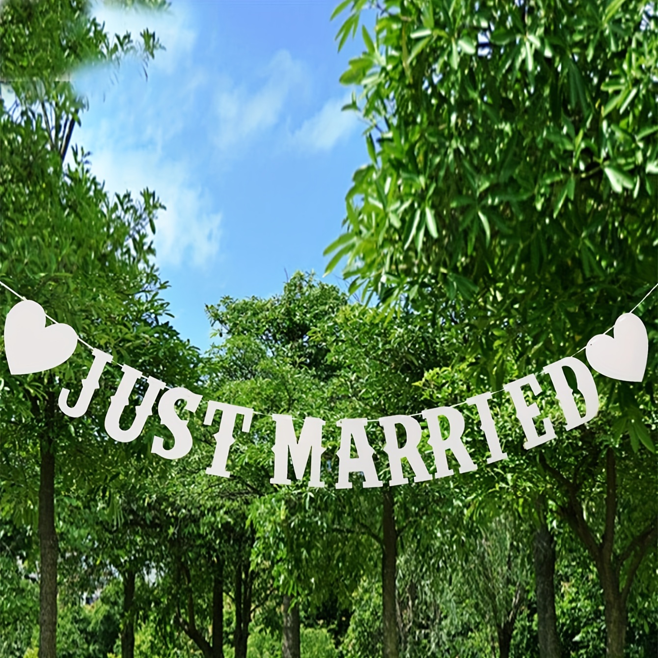 Banners For A Wedding Party, Suitable For A 'just Married' Celebration