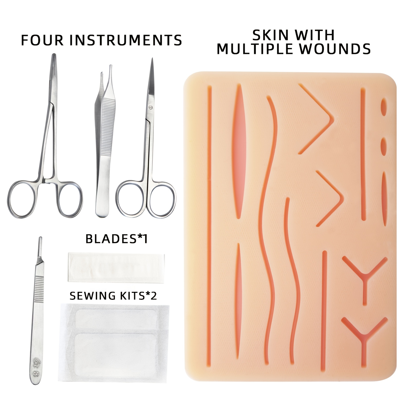 TEMU [8pcs Training Set (yy Wound Small Model)] A Demonstration Model Designed For Educational Purposes, Including Instruments, Used To Training; For