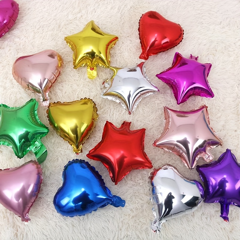 

30pcs Star-shaped Foil Balloons - Perfect For Weddings, Birthdays, | Mixed Colors, All-season Party Decorations