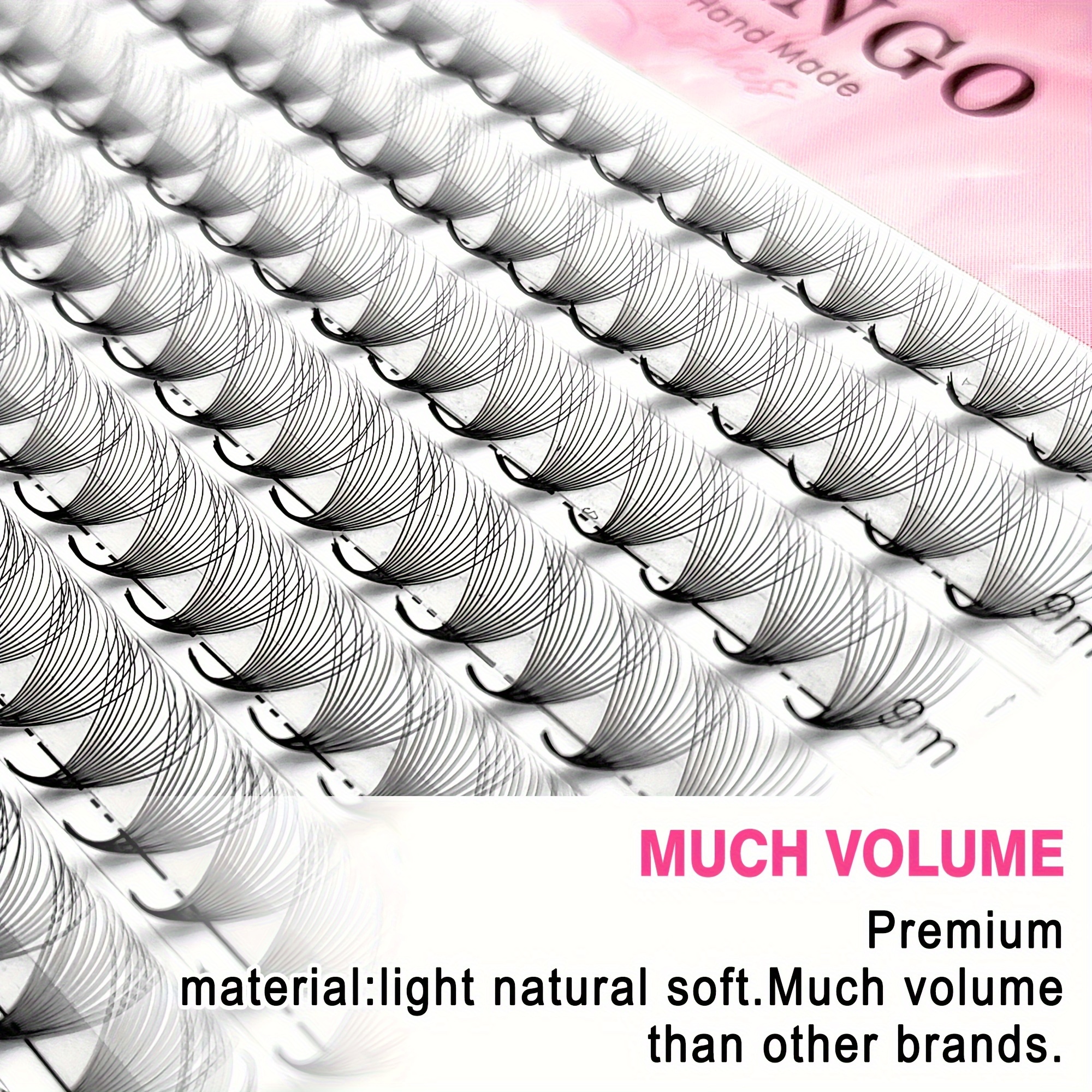 300 fan handmade volume eyelashes pointy base 0 07mm 0 05mm 6d 16dw shape long lasting soft premade fans extension details 2