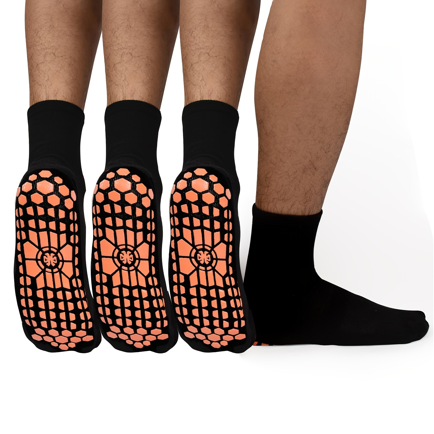 Image of 3 Pairs Teenager's Non-slip Yoga Socks, For Teenager, For Teenager