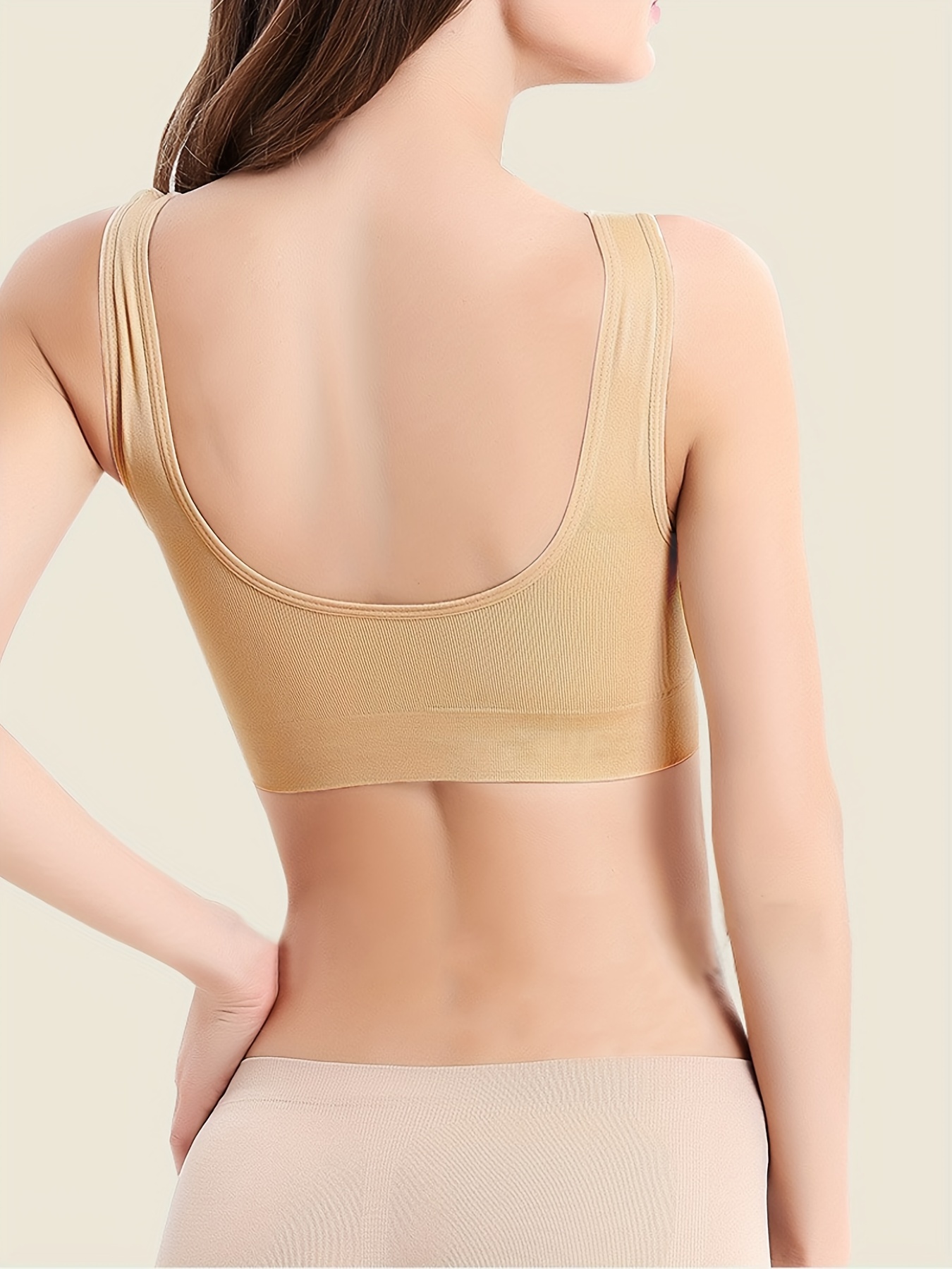 Seamless Solid Sports Bras Comfy Breathable Running Workout - Temu