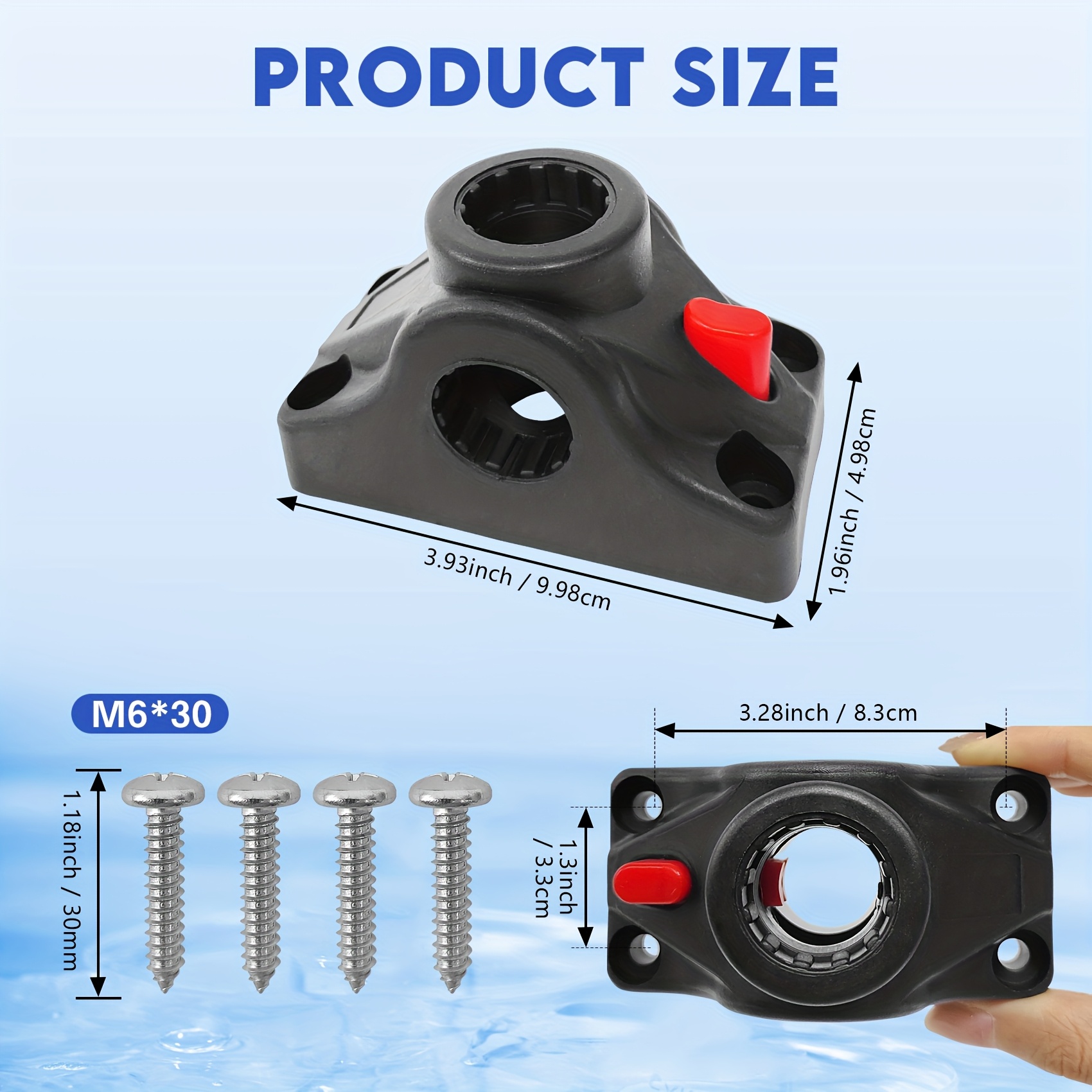 2pcs Deck Mounting Bracket for Kayaks & Boats