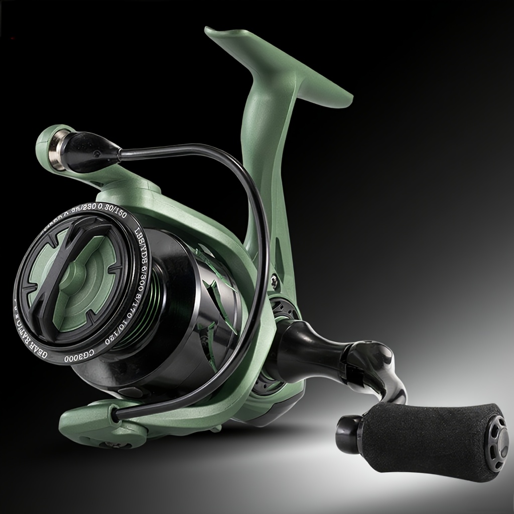 * CG SPINNING REEL 2000-* - 5.2:1 High Speed Ratio Freshwater Fishing Reel  with 17.64LB * Drag * Metal Spool And Interchangeable Handles for */Trout,  Durable Body.