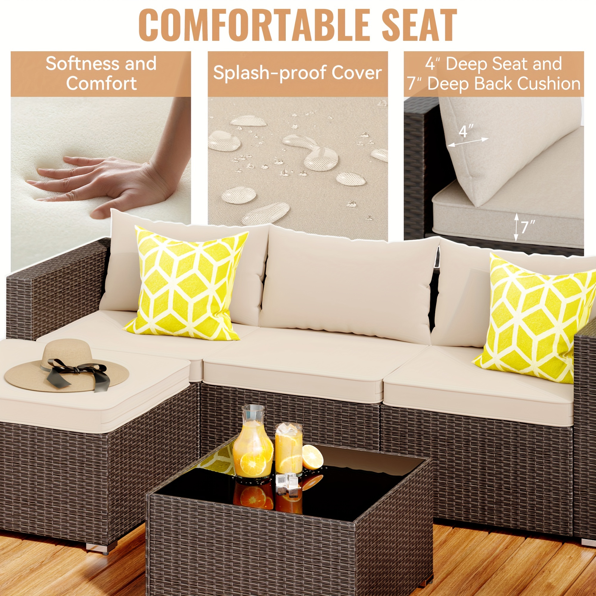 Patio Furniture Set Outdoor Patio Set Weather Temu