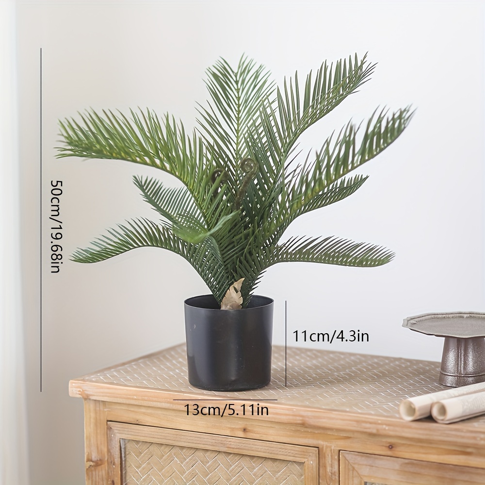 Image of 1 Green Plant Potted Plant Simulation Artificial Flowers, Artificial Green Plant Potted Simulation Flower, Indoor Home Decoration, Office Decoration Desktop Ornaments, Suitable For Yard Decoration