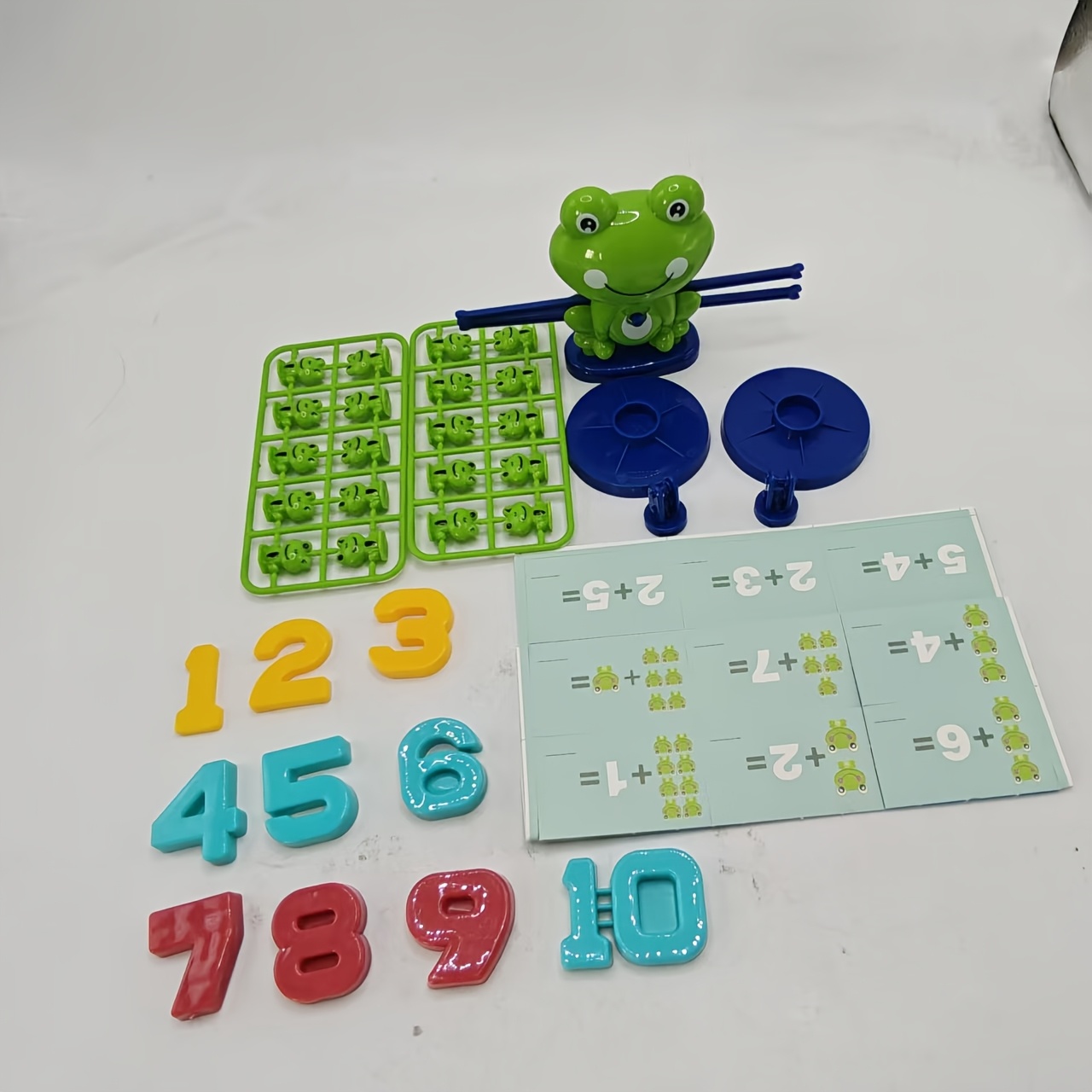 Random Frog Balancing Math Toy Set - Green Plastic, Interactive Weight Stacking And Counting Game, Suitable For , Ideal For Thinking And Intellectual Development, Educational Toy | | Durable Toy