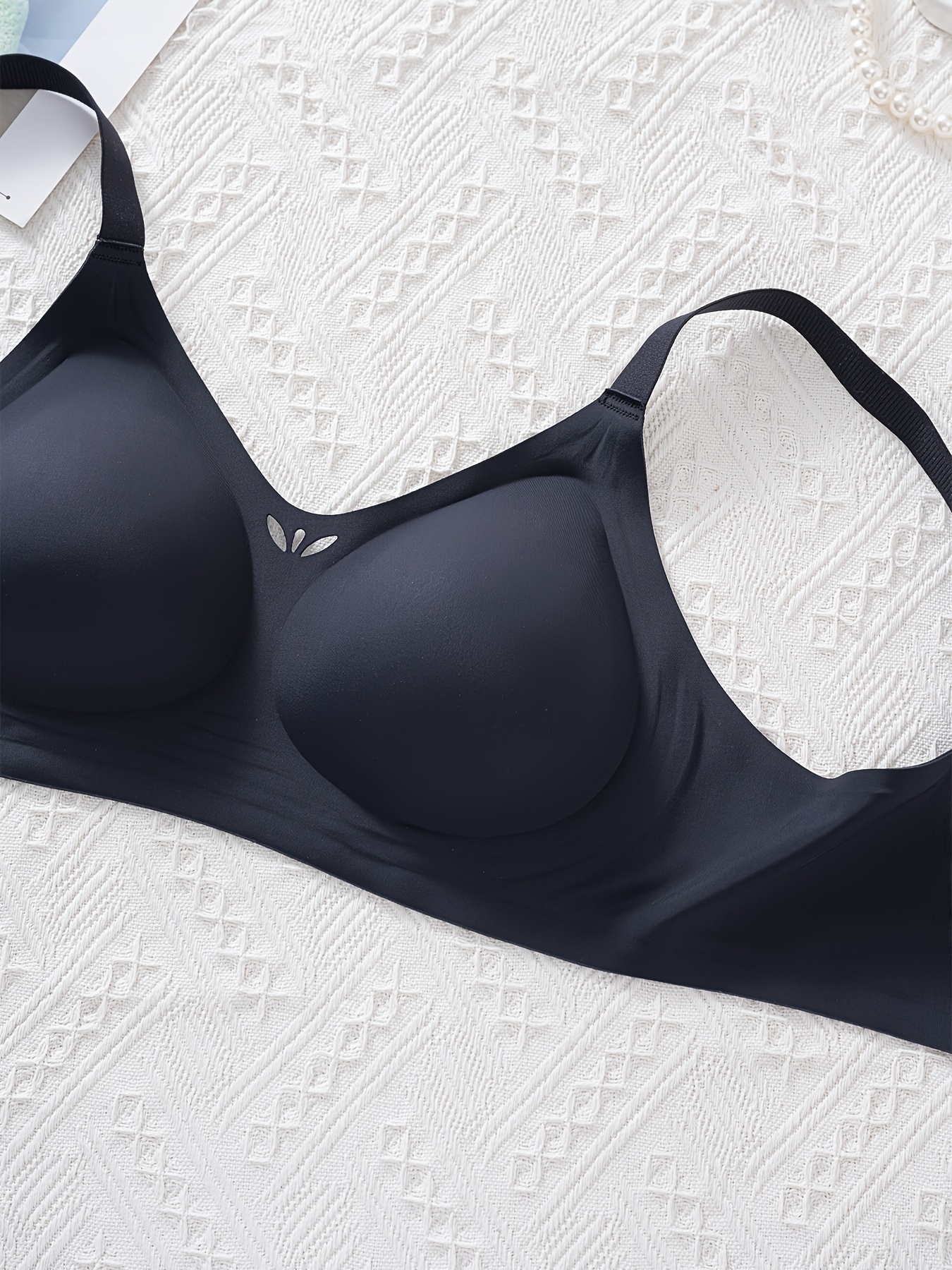 5pcs Seamless Jelly Sports Bra Set, Adjustable Straps