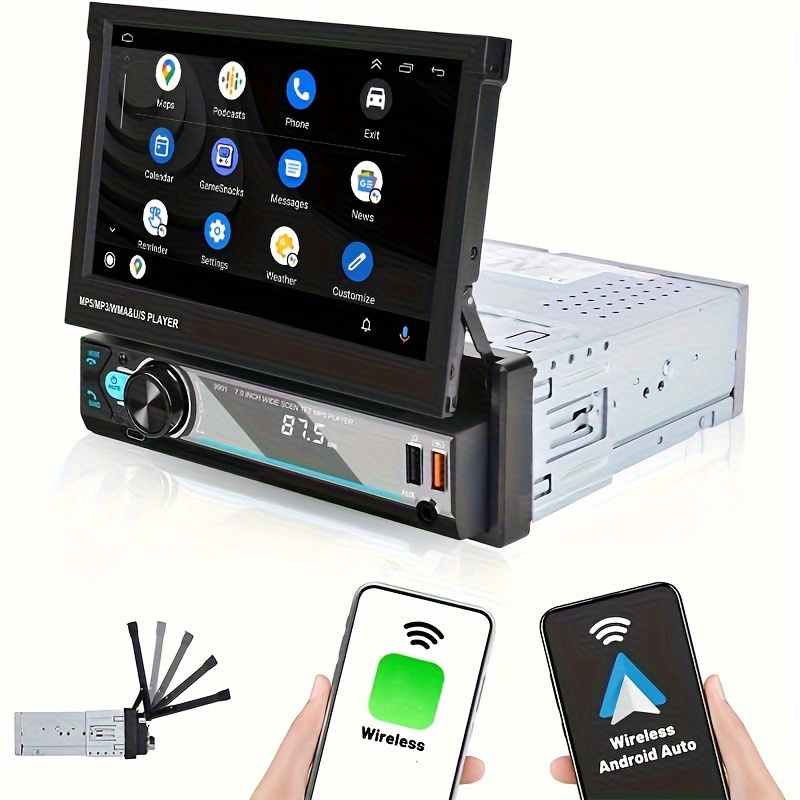Single Din For Carplay Car Stereo Wireless Android Auto - Temu